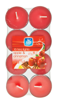 Pan Aroma 16pc Colour Tea Lights Apple & Cinnamon Pan Aroma 16pc Colour Tea Lights Apple & Cinnamon
